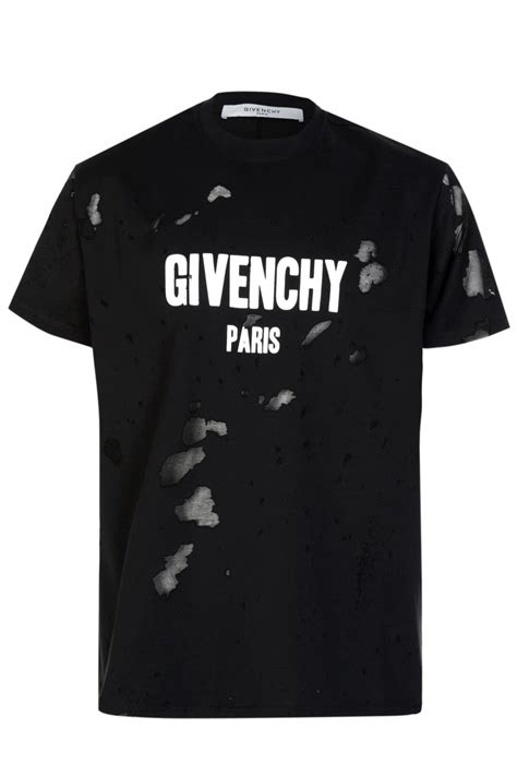 givenchy paris t shirt made in france|Givenchy distressed t shirt.